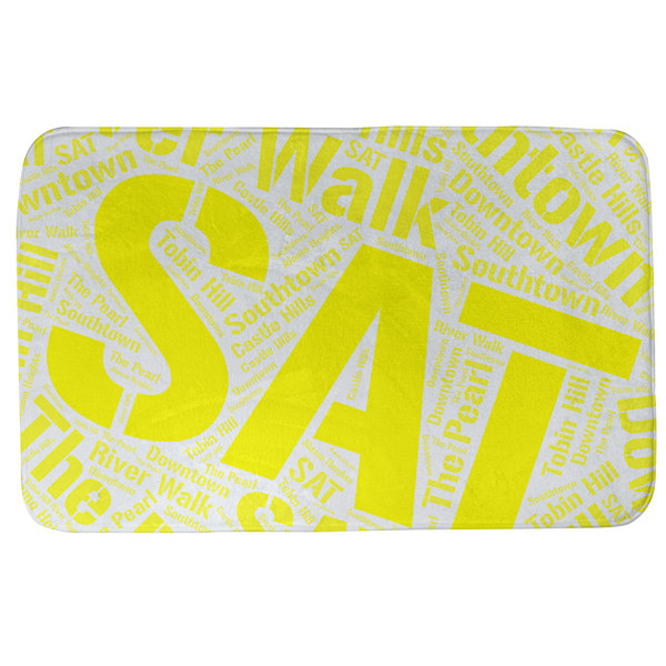 ArtVerse San Antonio Texas Districts Rectangle Memory Foam NonSlip